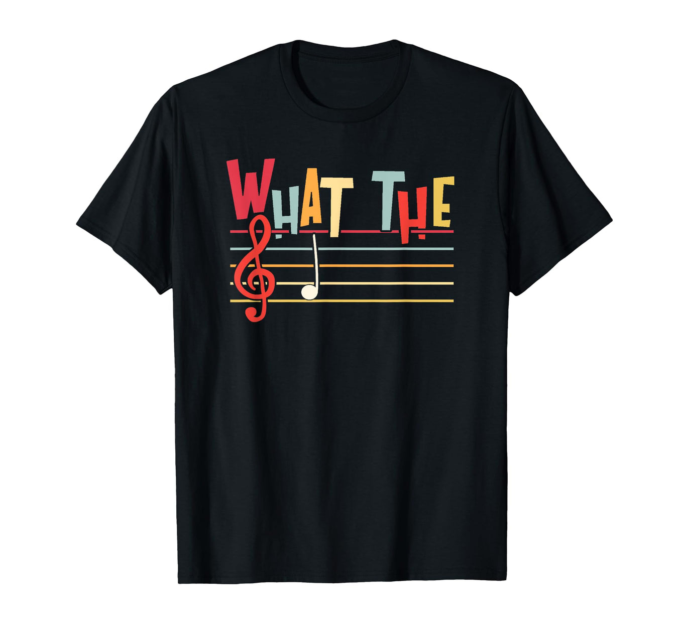 Colorful Music Note Humor T-Shirt - Perfect Gift for Musicians and Music Lovers