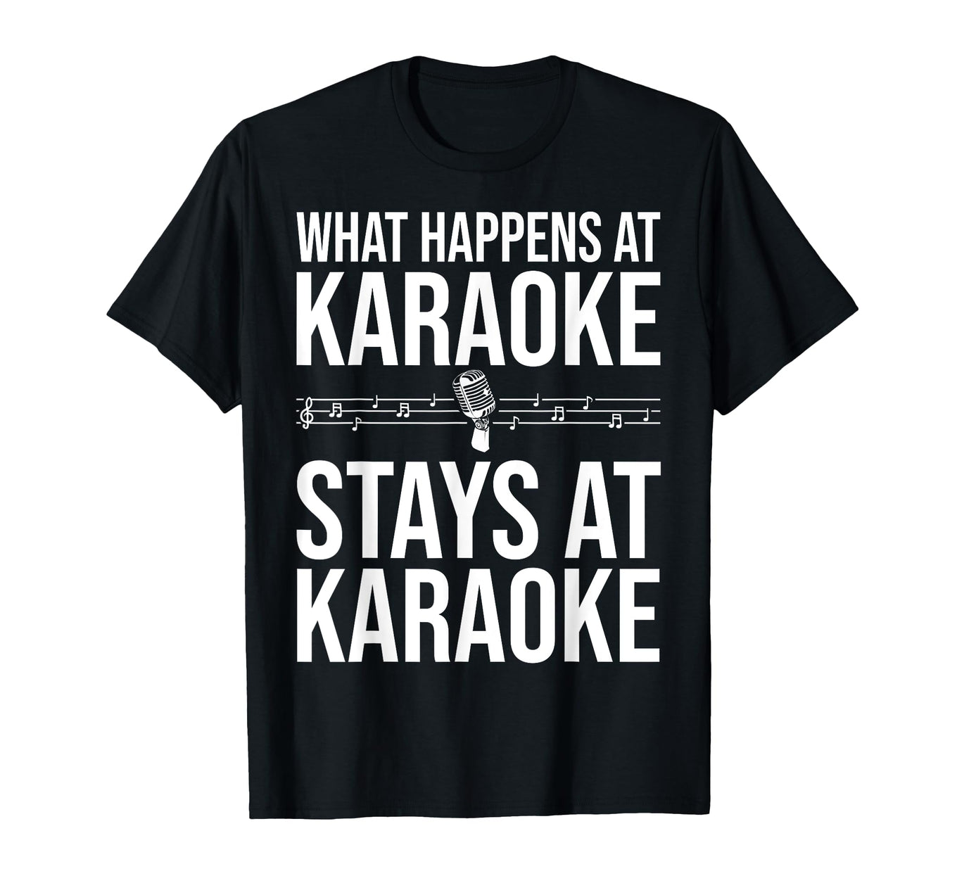 Funny Karaoke T-Shirt for Music Lovers and Singers - Humorous Design with Microphone and Notes