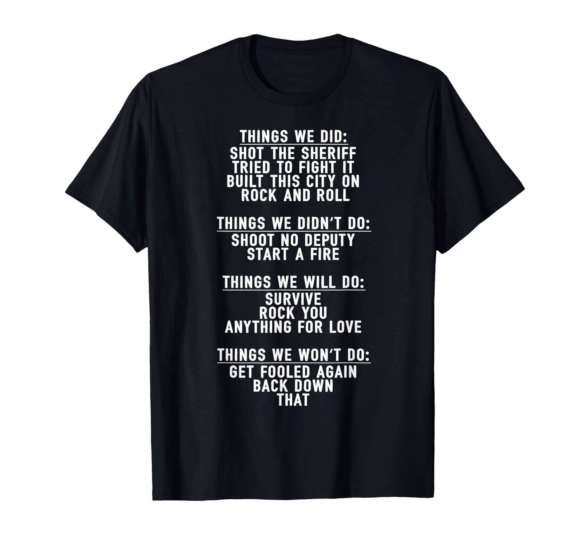 Funny Music Hits T-Shirt for Men & Women - Humorous Song Lyric Guessing Game Design