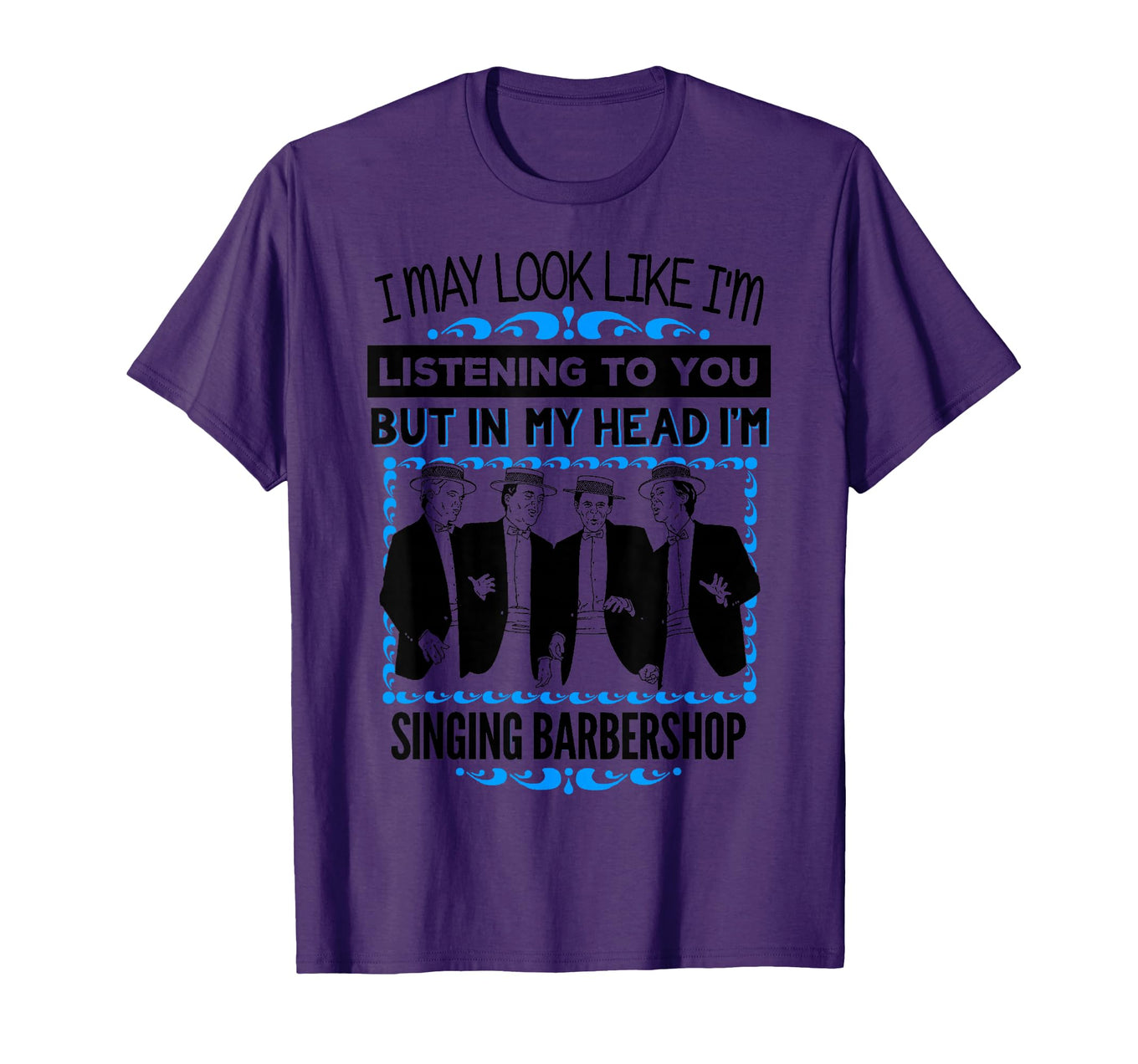Humorous Singing Barbershop Quartet T-Shirt for Music Lovers and Singers