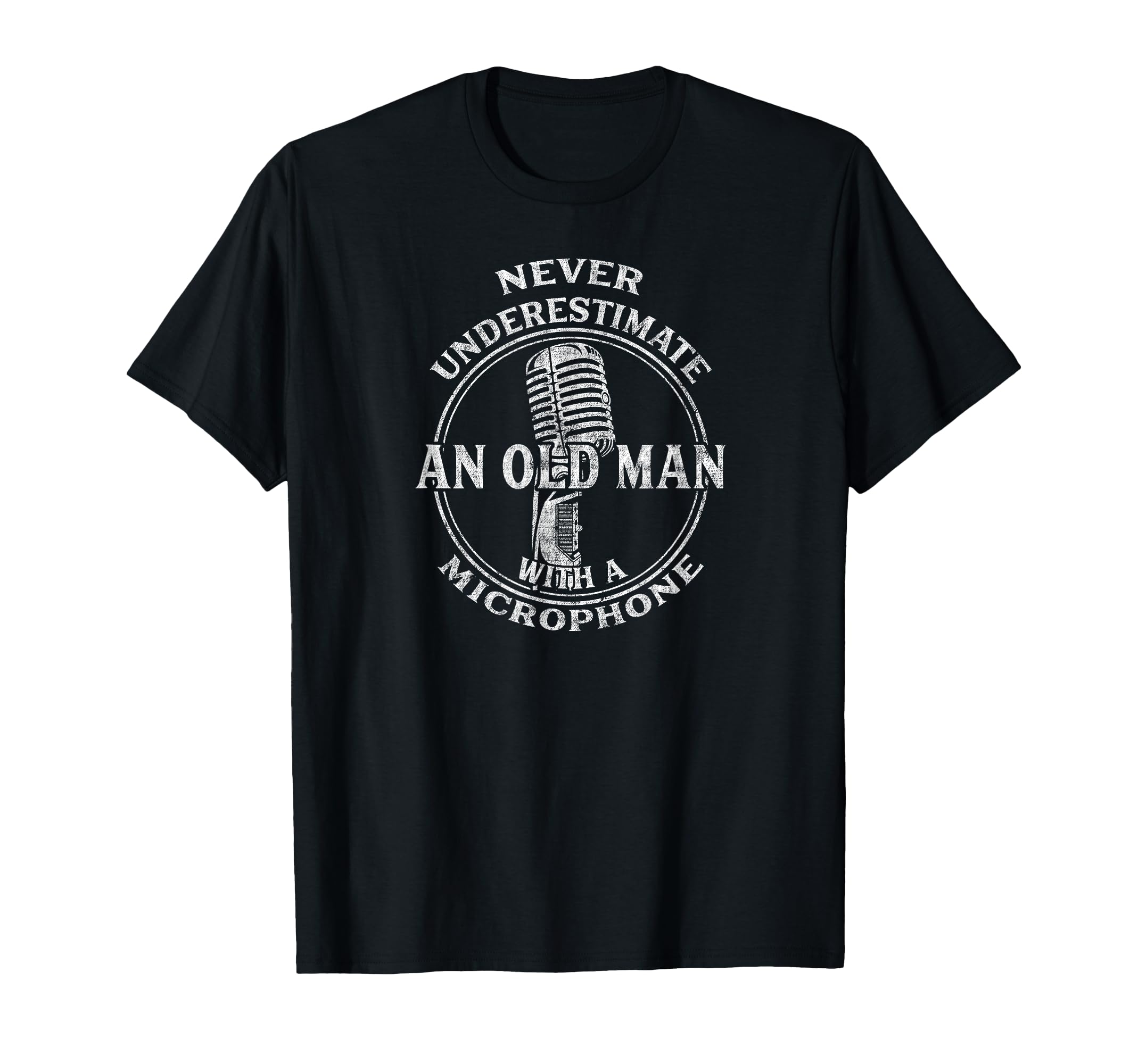 Funny Vintage Microphone Graphic T-Shirt for Music Lovers and Humor Enthusiasts