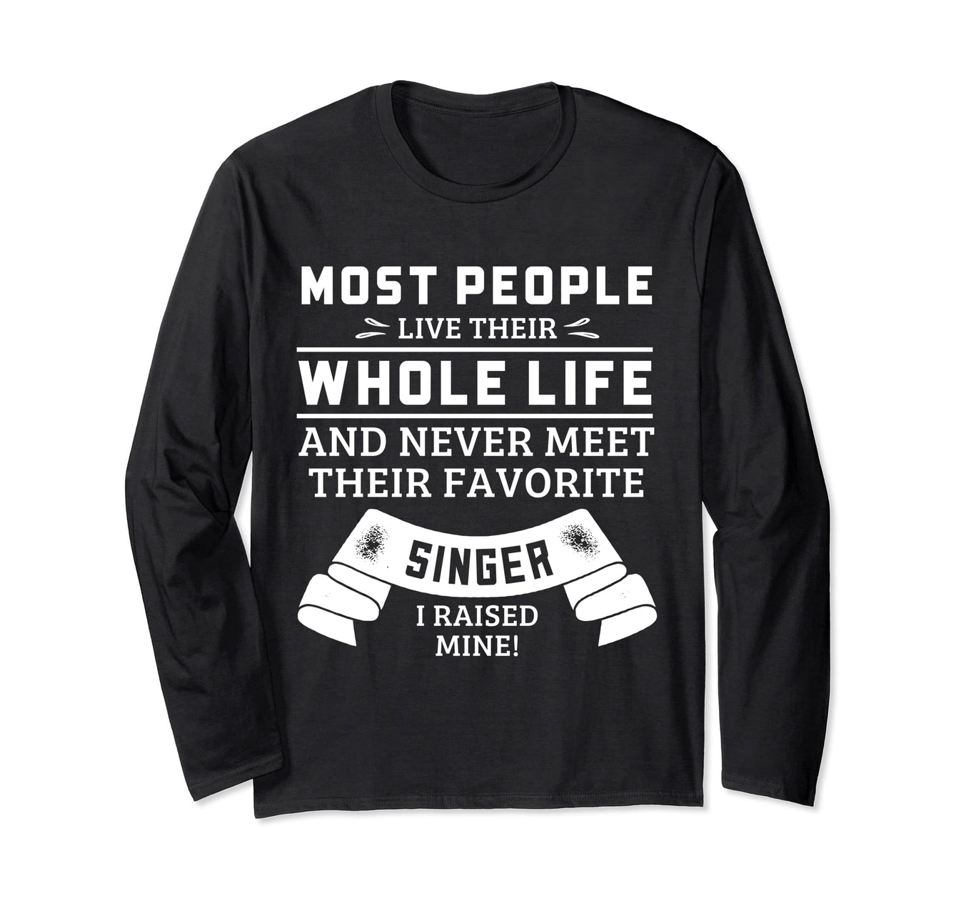 Stylish Black Long Sleeve T-Shirt for Proud Moms of Favorite Singers