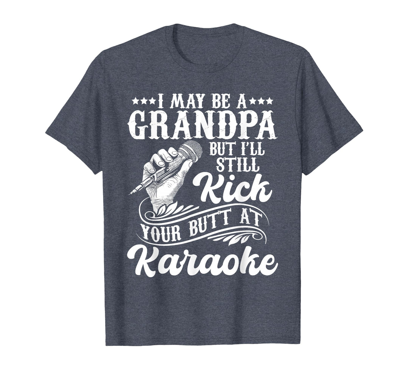 Vintage Grandpa Karaoke Singer T-Shirt for Music Lovers and Enthusiasts