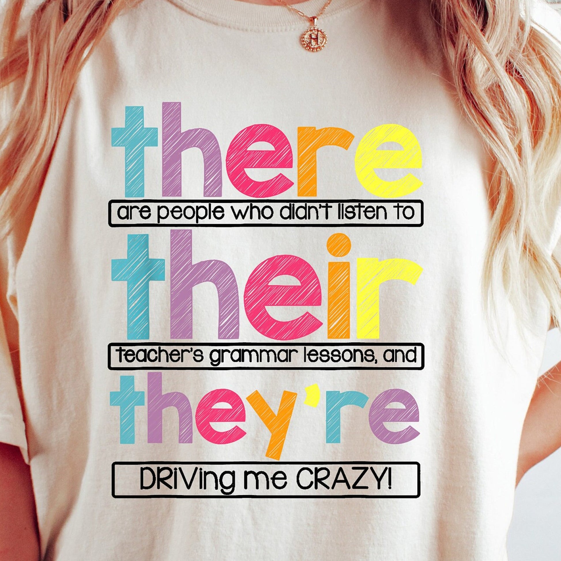 "Driving Me Crazy Shirt - Comfort Colors English Grammar Teacher Tee, Funny Teacher Gift for Back to School, Teacher Life"