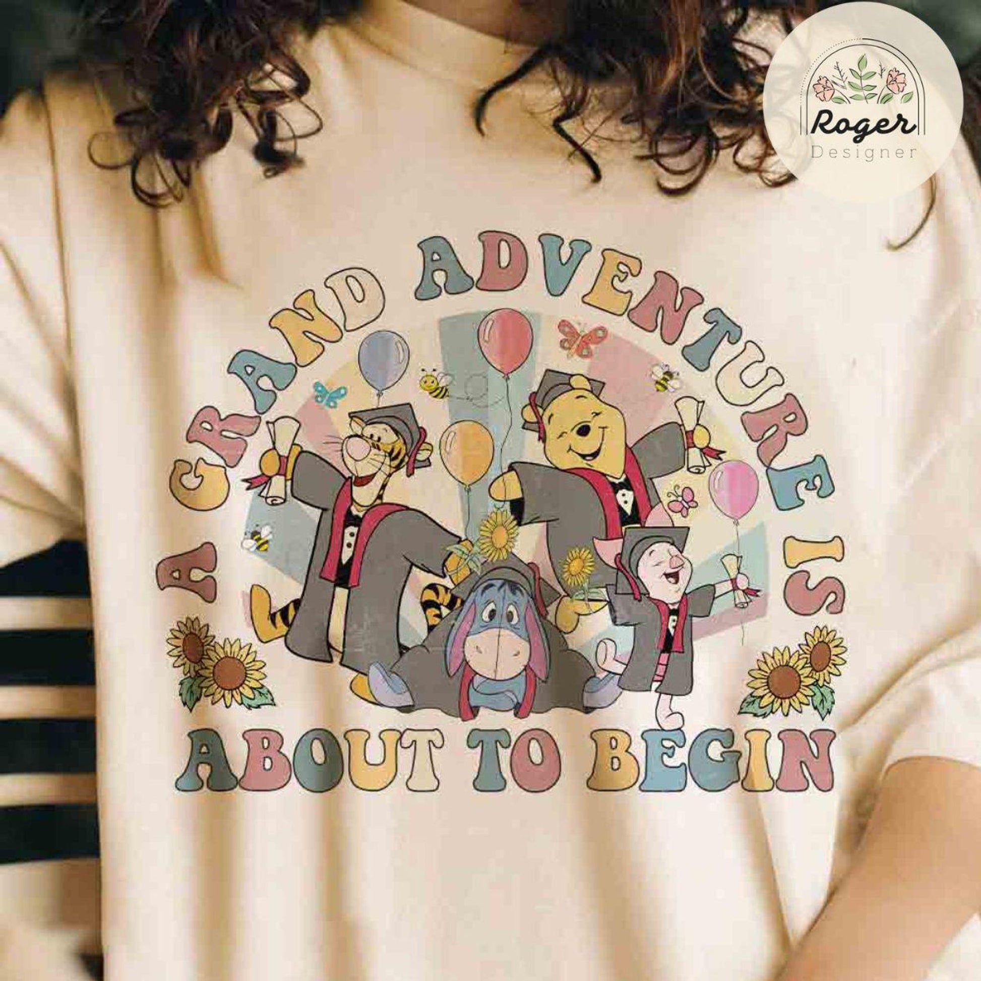 "Comfort Colors A Grand Adventure is About to Begin Graduation Shirt - Winnie the Pooh Senior Trip Tee"